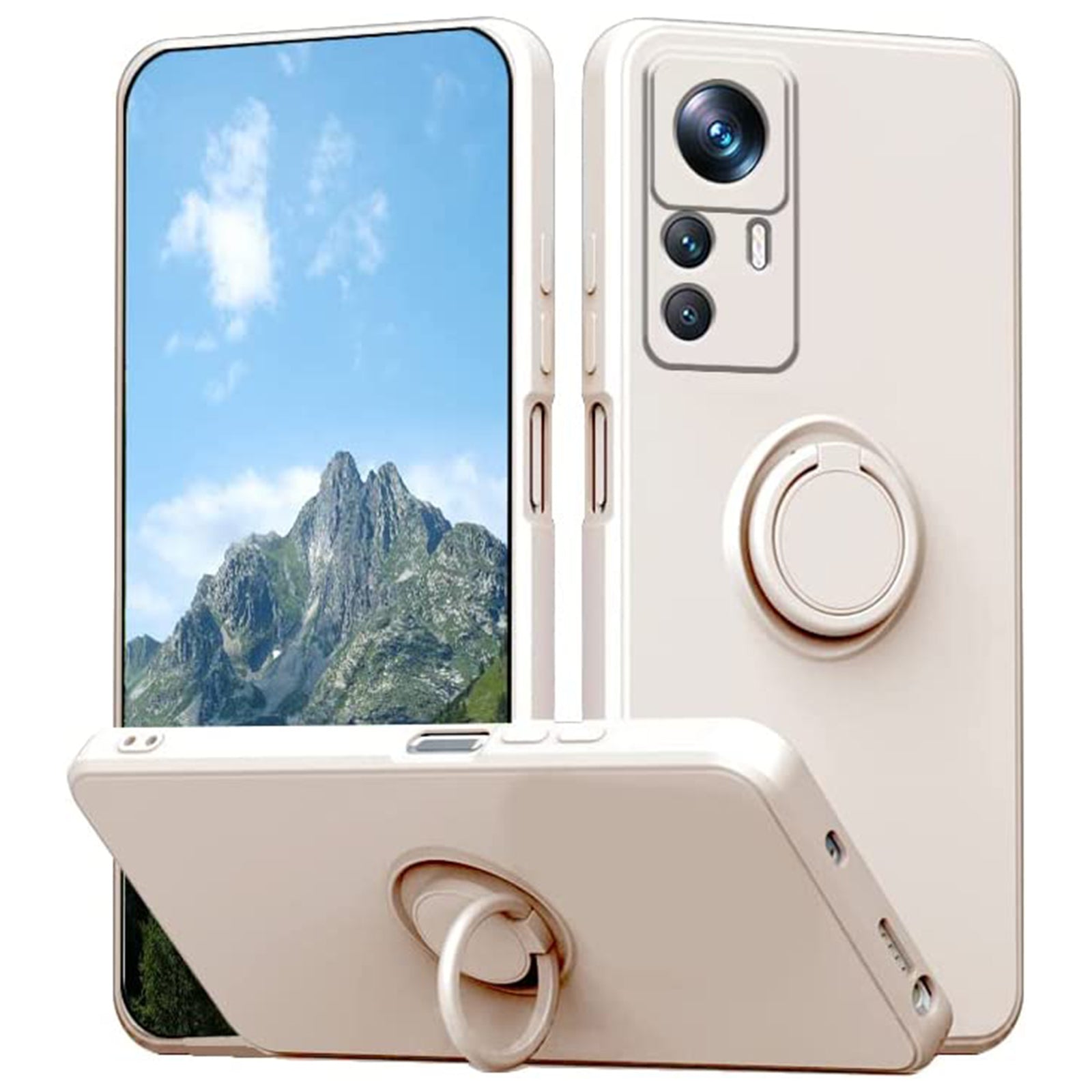 For Xiaomi 12T 5G Redmi K50 Ultra 5G Ring Kickstand Liquid Silicone Phone Case Cell Phone Cover with Lanyard For Xiaomi 12T 5G Redmi K50 Ultra 5G Ring Kickstand Liquid Silicone Phone Case Cell Phone Cover with Lanyard